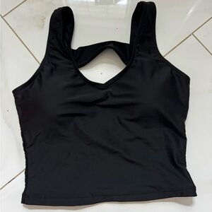 Janela Bay V neck cropped tankini top